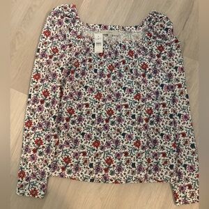 LOFT Floral Print Blouse - Size M